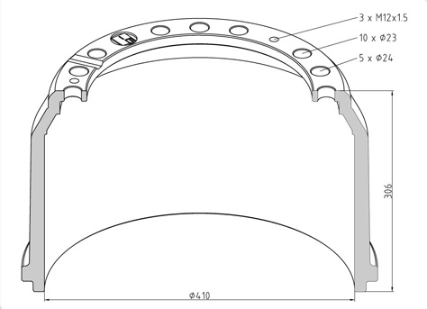    PE 410*220 h=306 MERCEDES BENZ