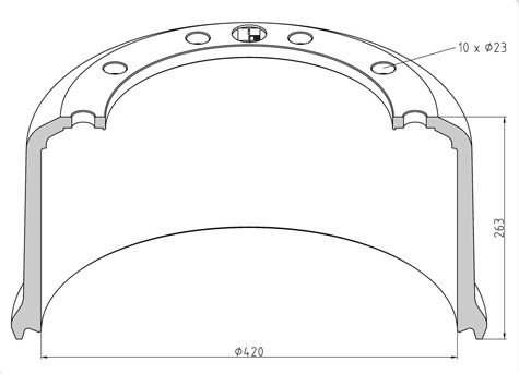   PE 420*200 / HS / h=260 BPW HS