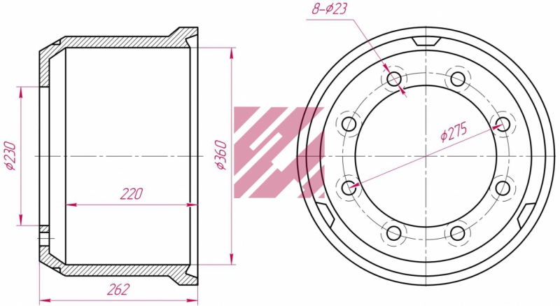   MARSHALL 360*200-8 h=263 BPW KH-KR