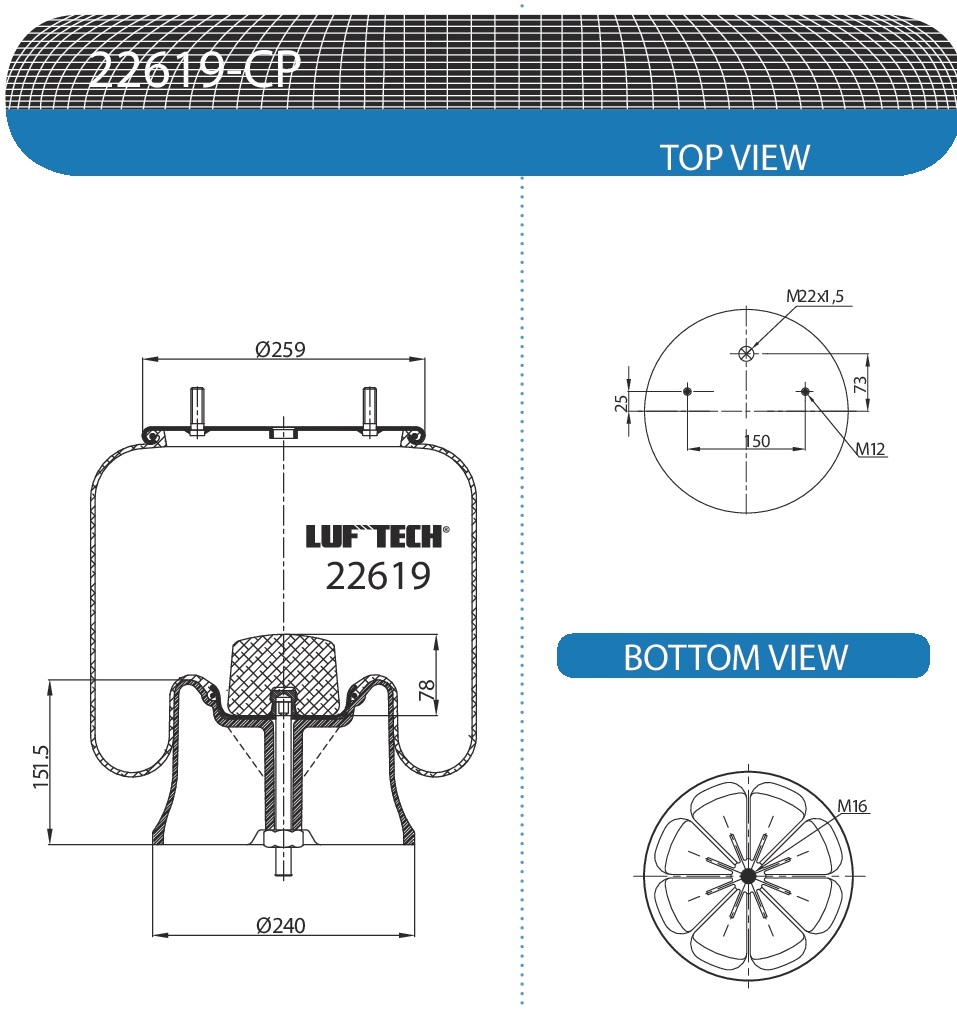  SAF / 2619V / -  h=150 / LUFTECH 152231771LF