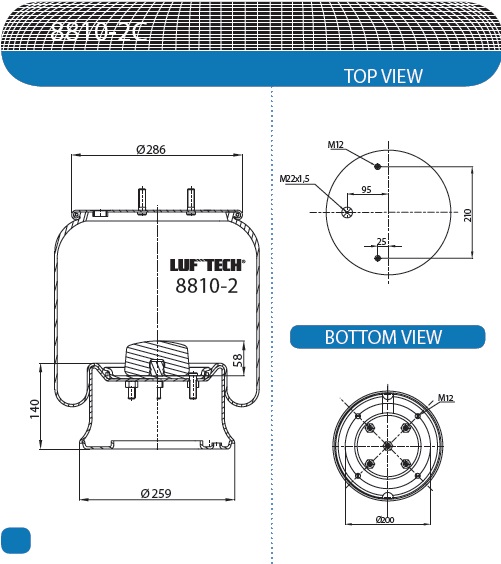  SAF / 2918V / -  h=140 / LUFTECH 152230401LF