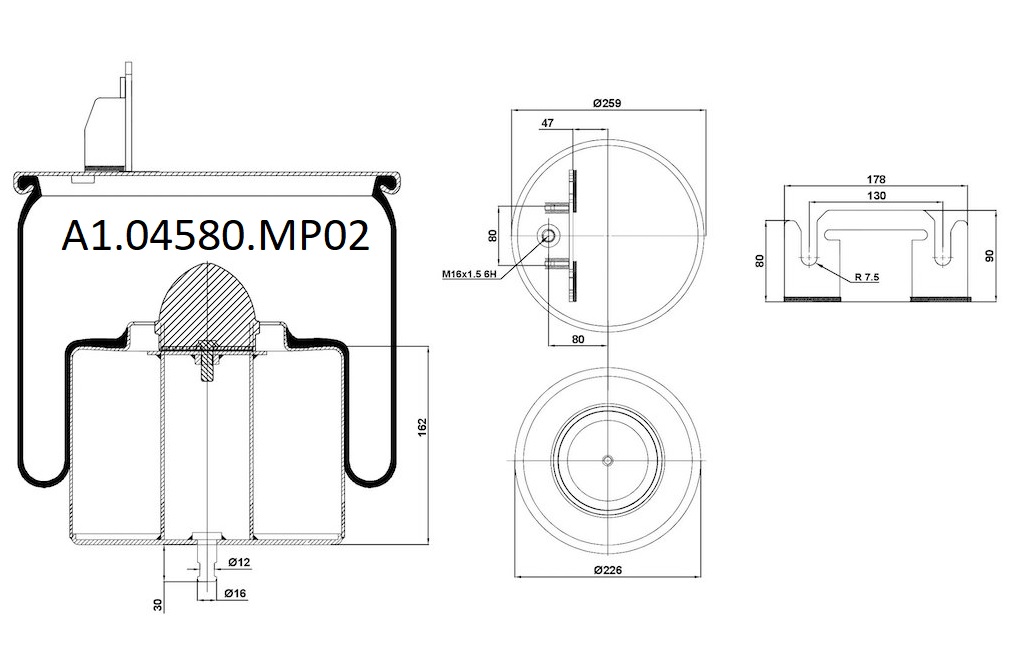 ������������� ALTON � ������������� �������� h=160 VOLVO FM4 �����